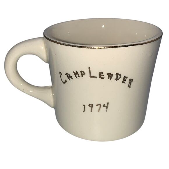 Vintage Boy Scouts of America BSA Buffalo Trace Council Gold Rim Camp Leader Mug - Picture 5 of 8